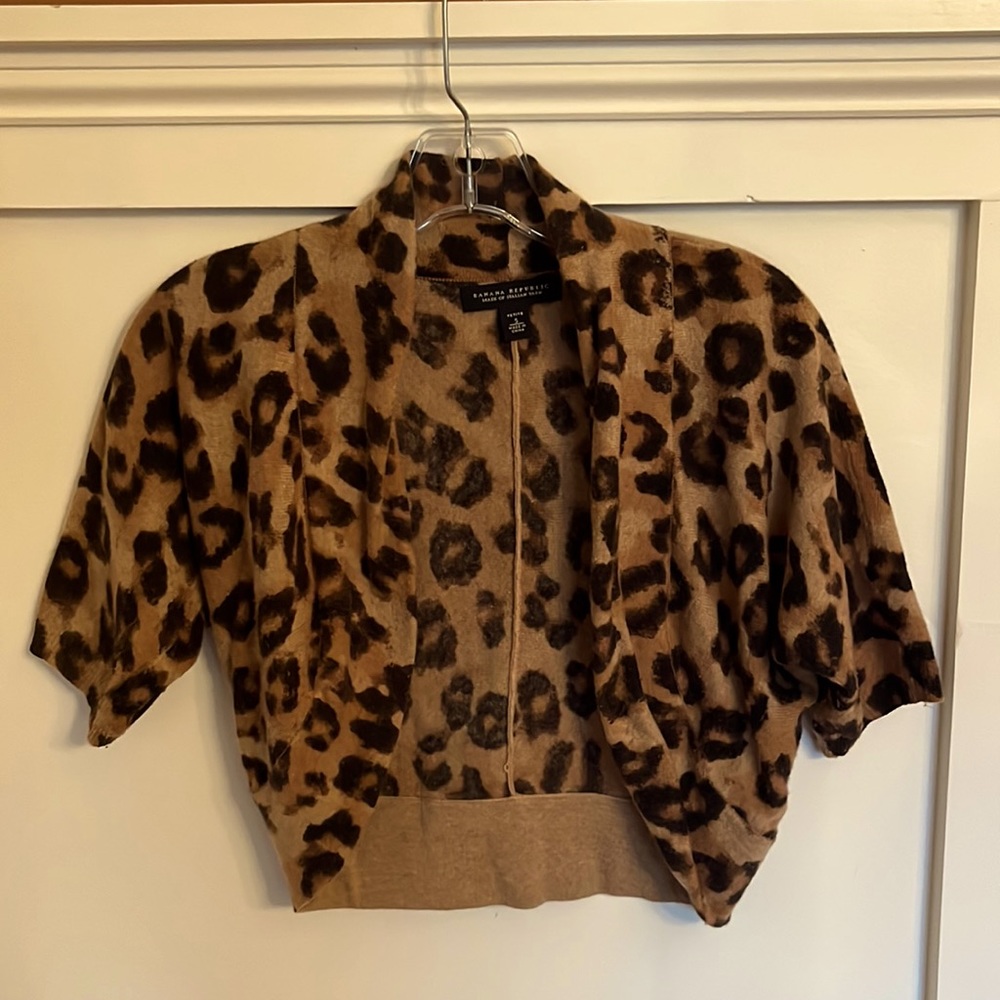 COPY - Banana Republic Leopard Print Shrug Size Small/Petite